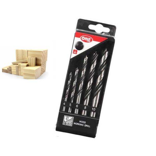 Set punte da legno per trapano - 5 pezzi-0