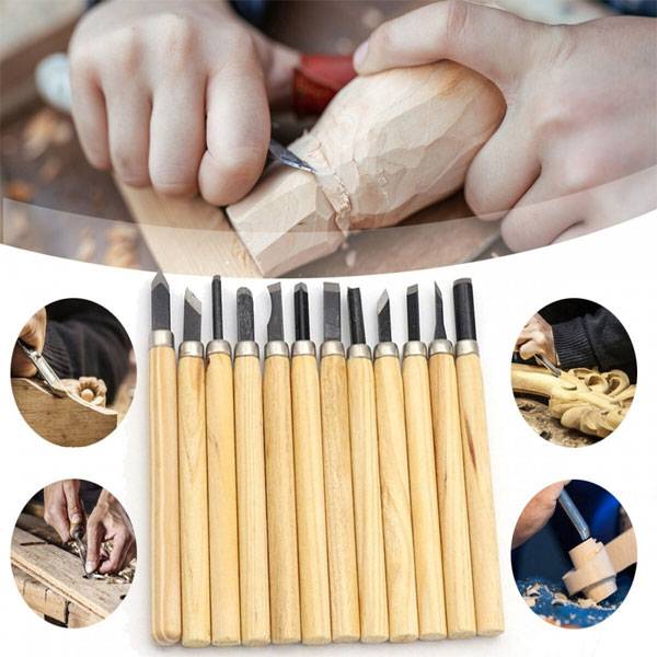 Set 12 attrezzi per lavorazione legno