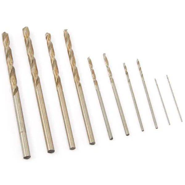 Set 10 punte trapano da 0,5 a 3 mm
