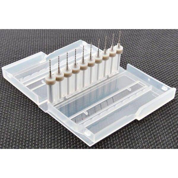Set 10 Punte 0,8 mm per foratura PCB
