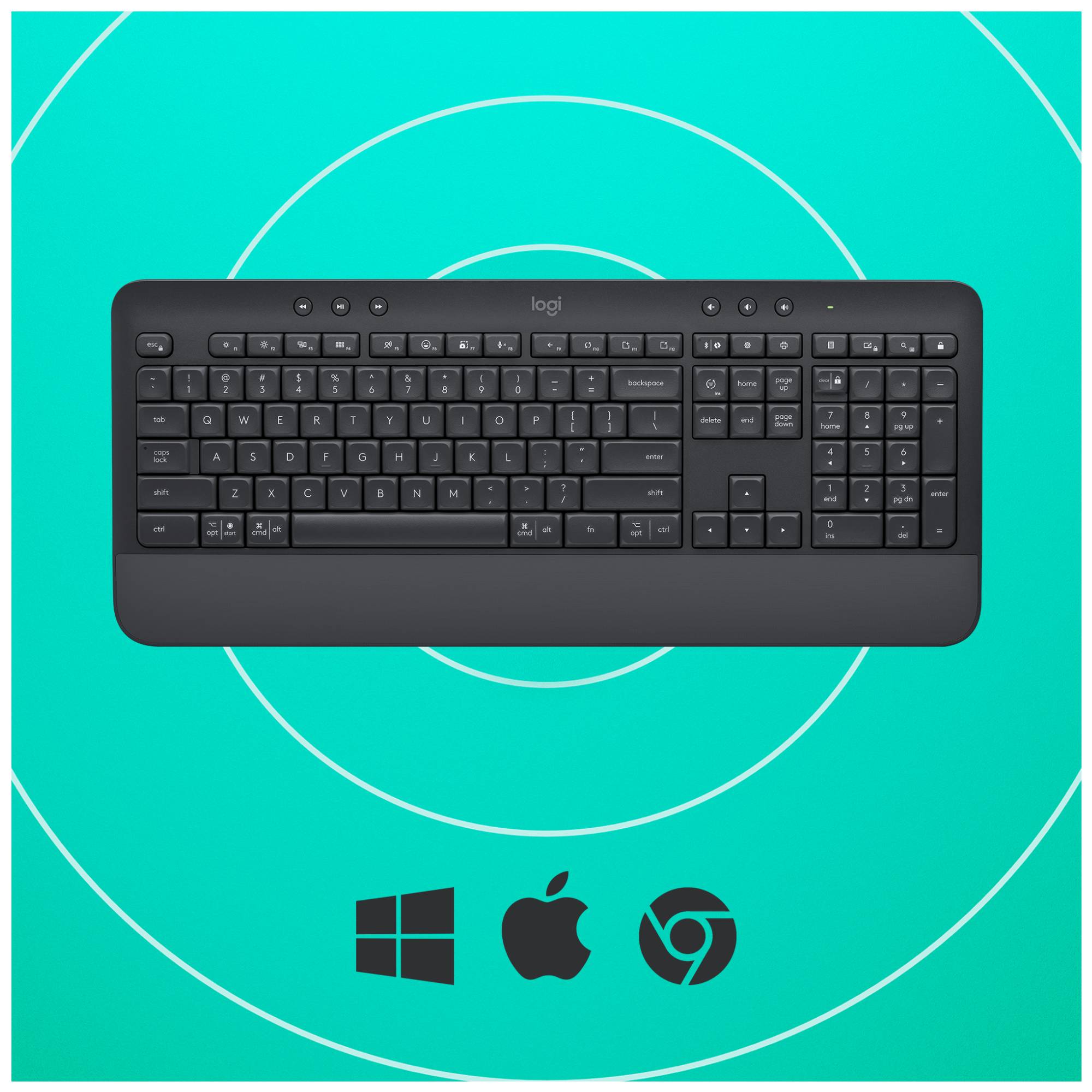Logitech Signature K650 tastiera RF senza fili + Bluetooth QWERTZ Svizzere Grafite-2