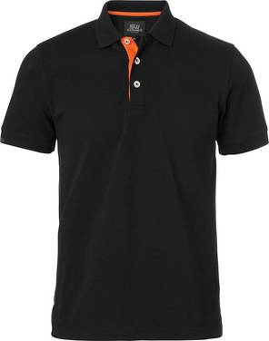 Polo Weston, uomo, nero/arancio, M