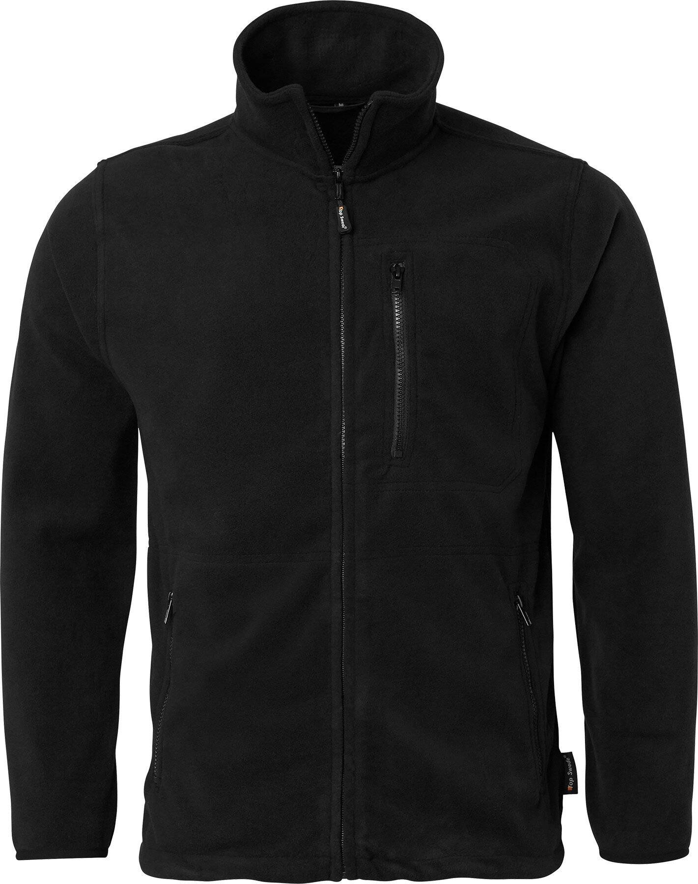 4642 Giacca in pile, unisex, nera, XL-0