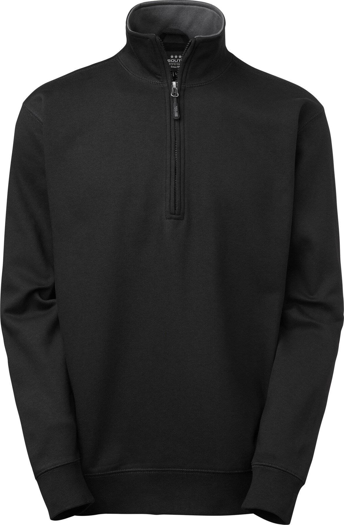 Felpa Webber Half-Zip, Uomo, Nero/Grigio, 3XL-0
