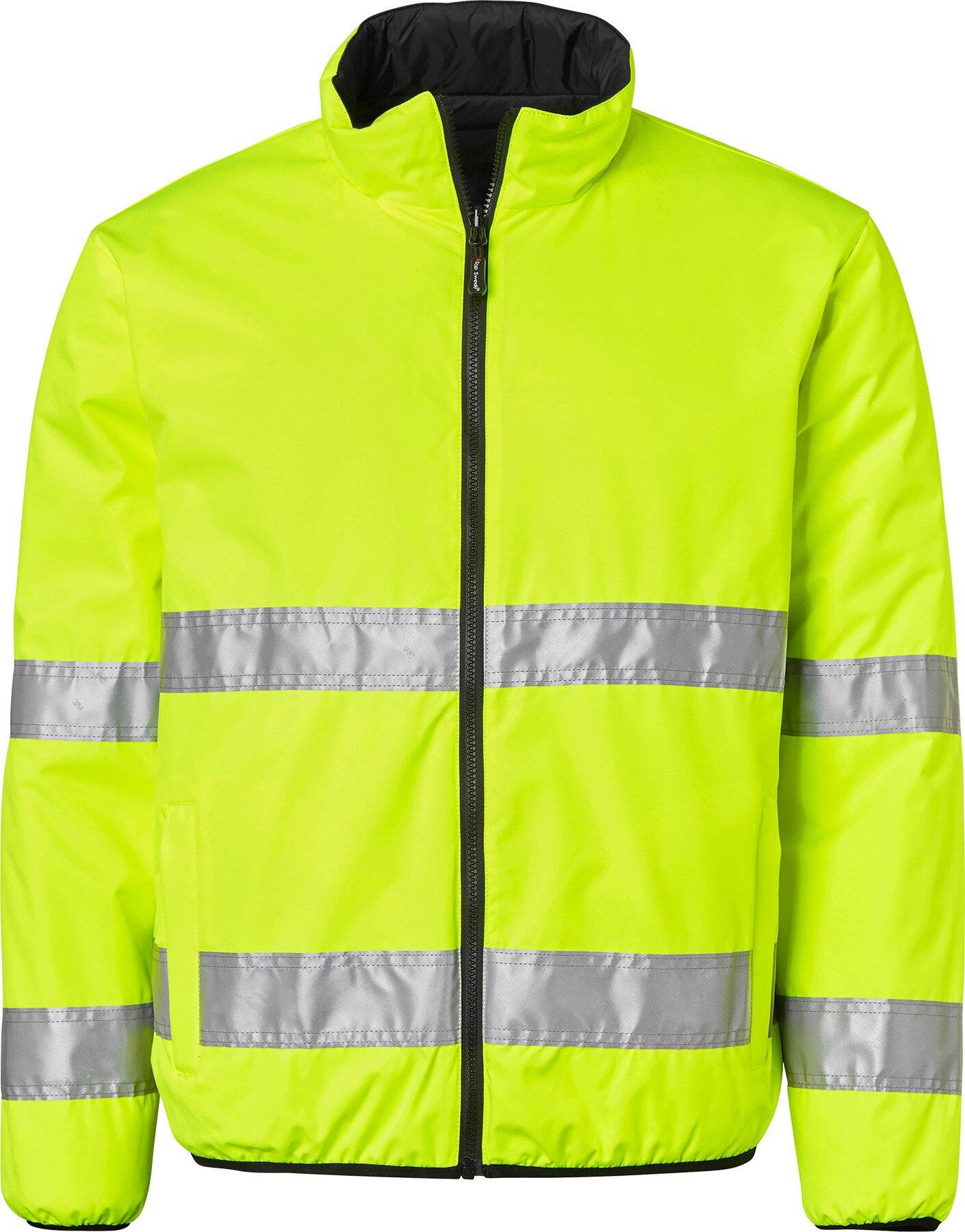 129 Giacca imbottita, Unisex, Giallo fluorescente/nero, XS-0