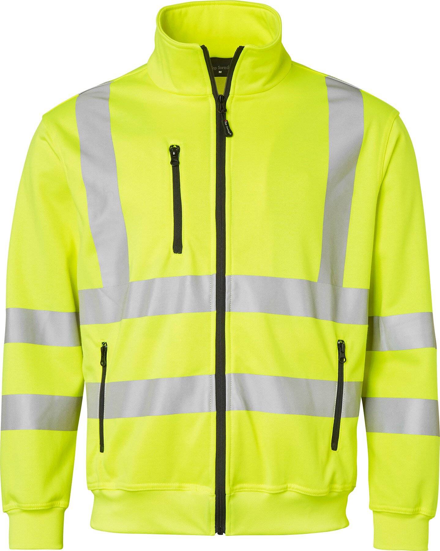 170 Felpa con zip integrale, Unisex, Giallo fluorescente, L-0