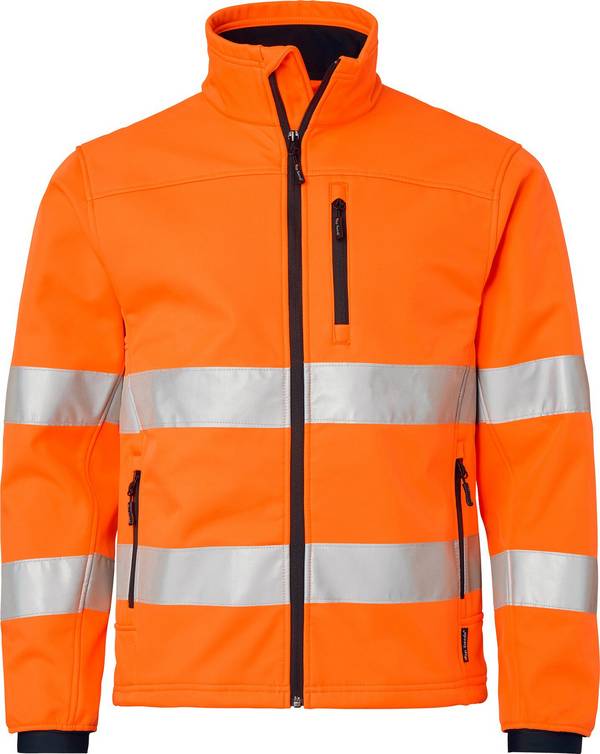 7621 Giacca softshell ad alta visibilità, unisex, arancione fluorescente, S