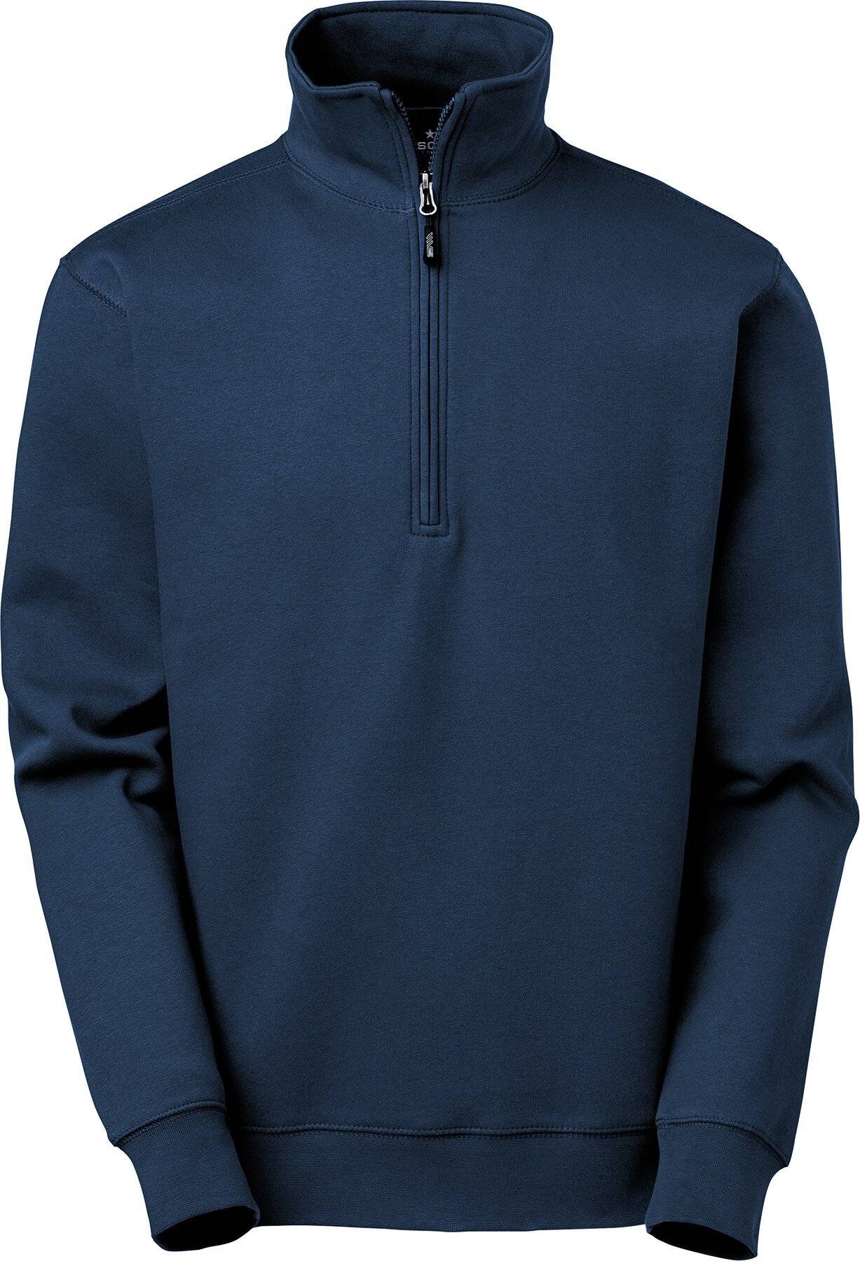 Felpa Stewart con mezza zip, blu navy, 6XL-0