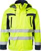 5217 Giacca a conchiglia, unisex, giallo fluorescente/blu navy, 3XL