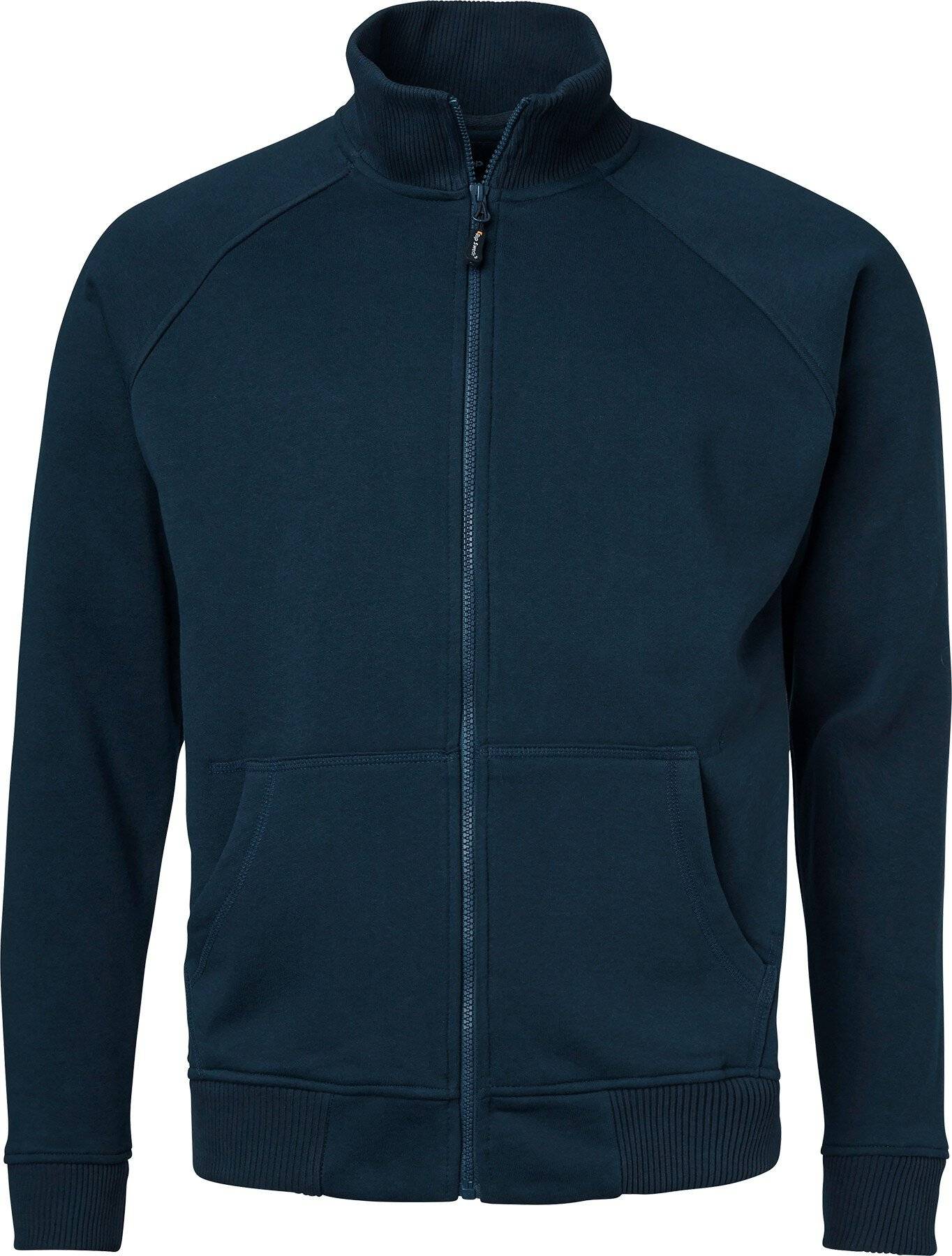 148 Felpa con zip integrale, Unisex, blu navy, XL-0