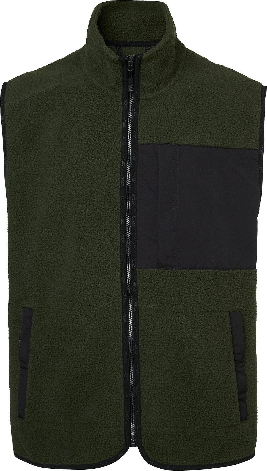 Gilet in pile Seth, uomo, oliva scura, M-0