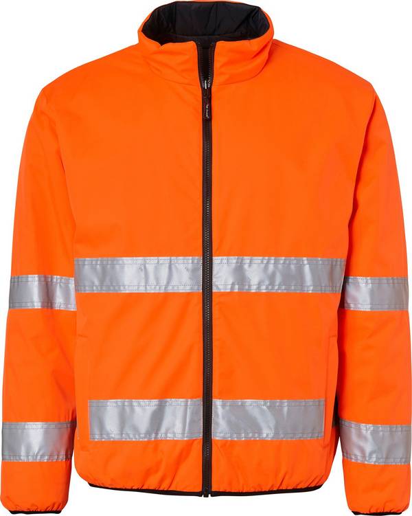 129 Giacca imbottita, Unisex, Arancione fluorescente/Nero, XS