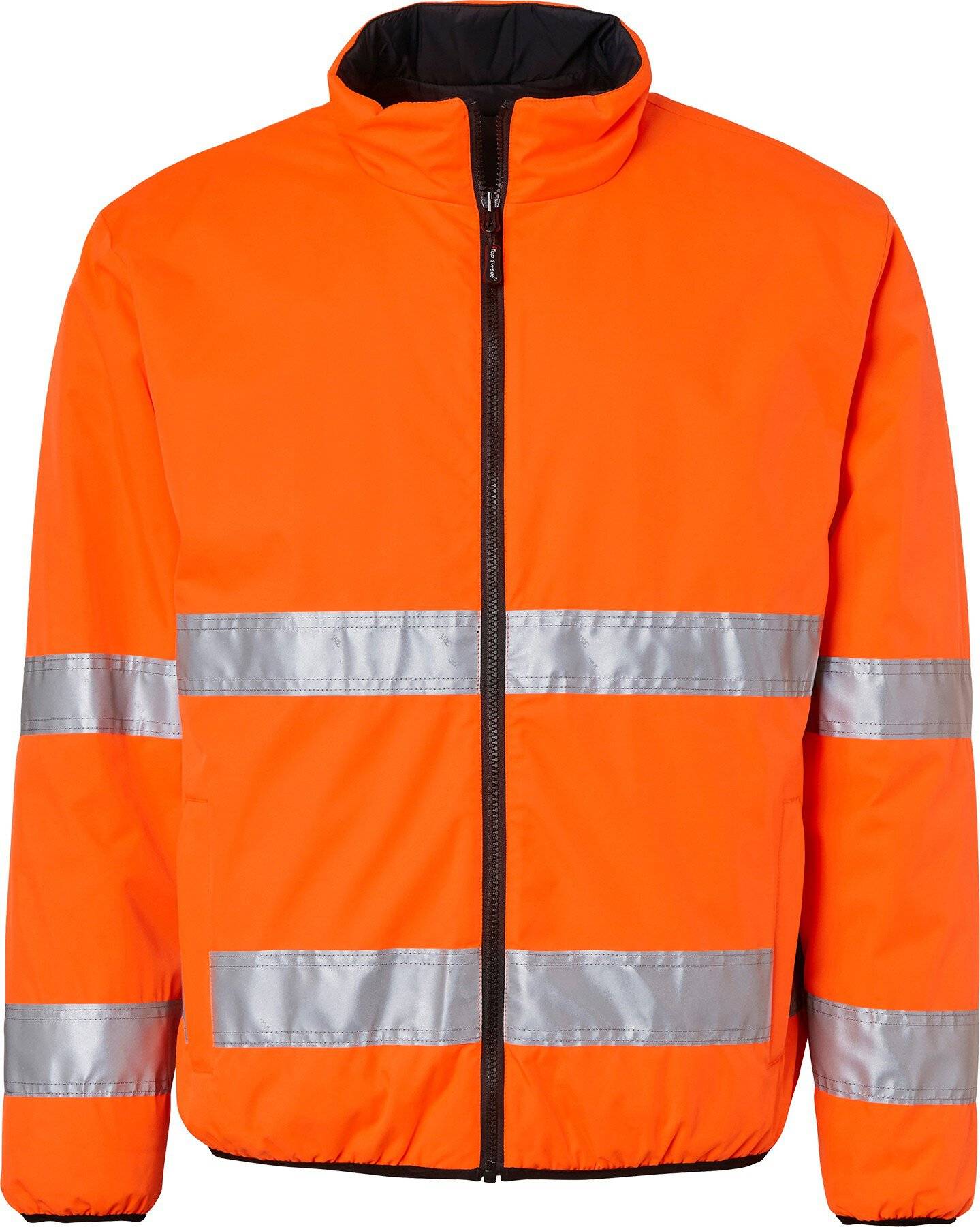 129 Giacca imbottita, Unisex, Arancione fluorescente/Nero, XS-0