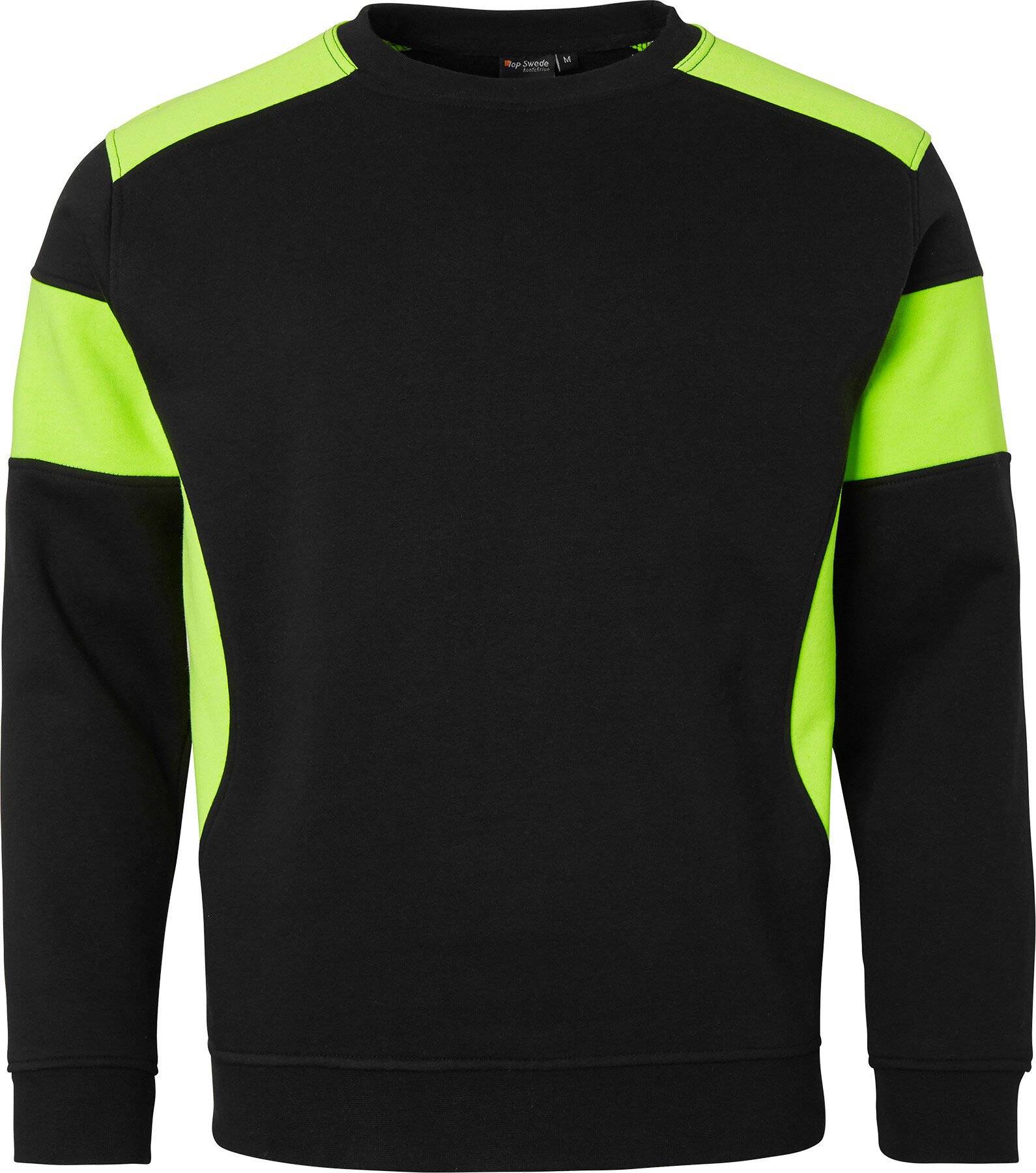 221 Felpa, Unisex, Nero/Giallo fluorescente, L-0