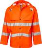 9394 Giacca antipioggia ad alta visibilità, unisex, arancione fluorescente, XXL