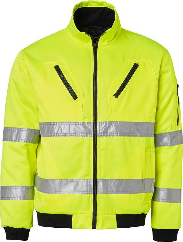 5016 Giacca invernale, Unisex, Giallo fluorescente, 5XL