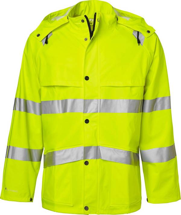 9394 Giacca antipioggia alta visibilità, unisex, giallo fluorescente, S