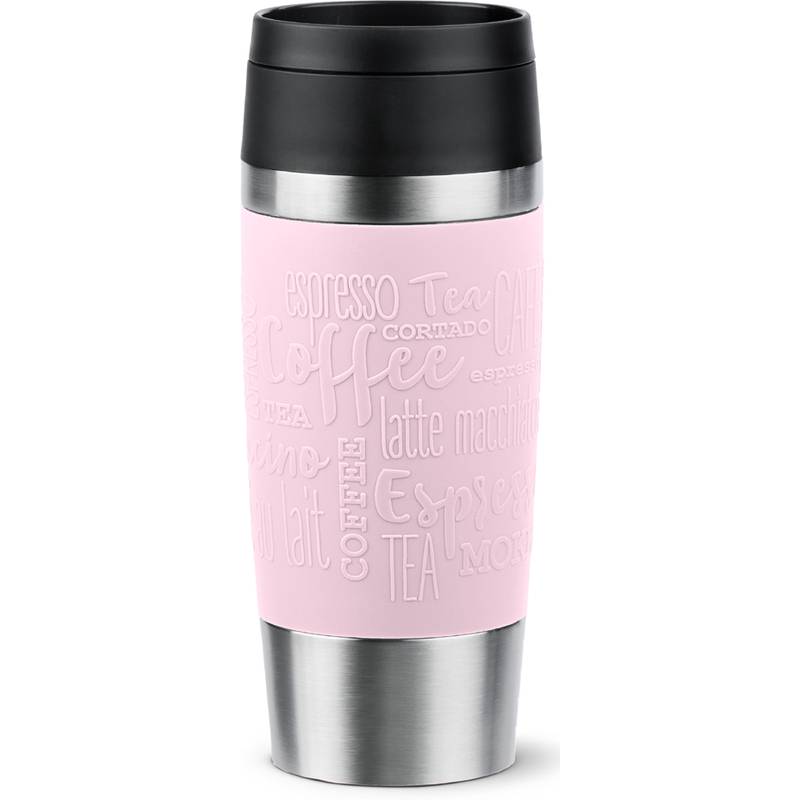 emsa Isolierbecher TRAVEL MUG Classic, 0,36 L., pastellrosa hochwertiger, vakuumisolierter Edelstahlkörper, spül - 1 Stü-0