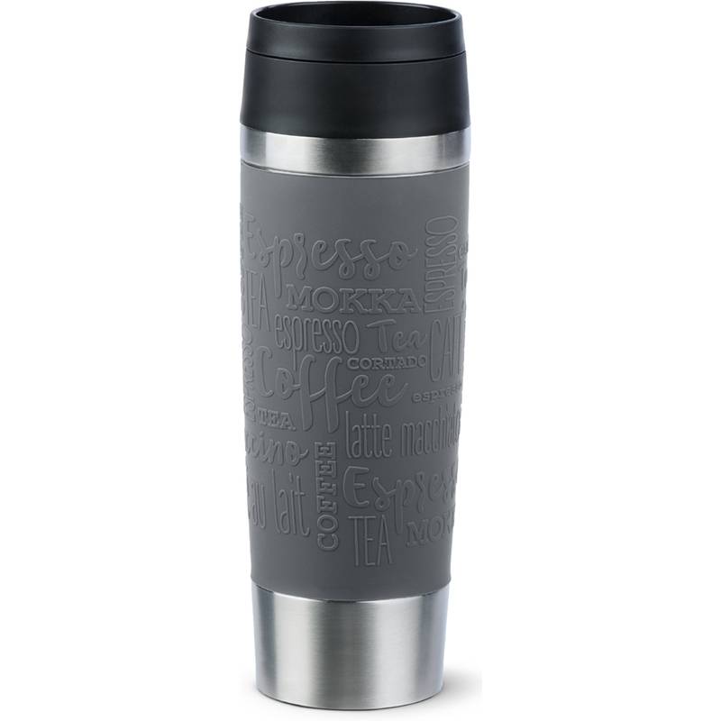 emsa Isolierbecher TRAVEL MUG Classic, 0,5 L., pfeffergrau hochwertiger, vakuumisolierter Edelstahlkörper, spül - 1 Stüc-0