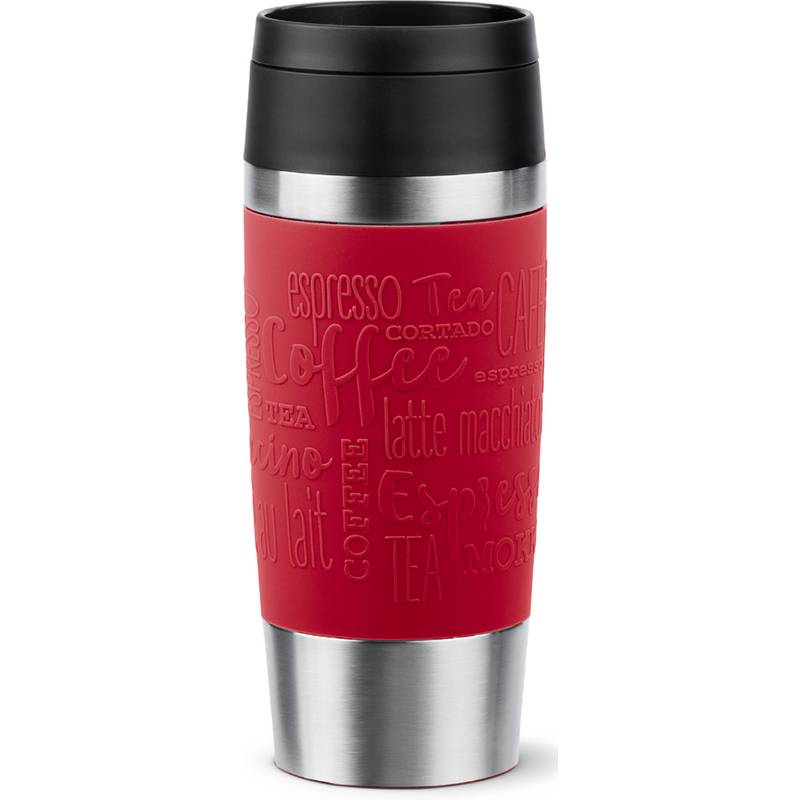 emsa Isolierbecher TRAVEL MUG Classic, 0,36 L., dunkelrot hochwertiger, vakuumisolierter Edelstahlkörper, spül - 1 Stück-0