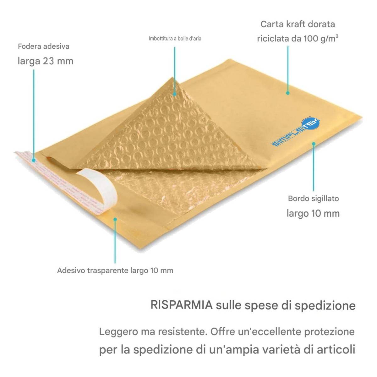 100 X Buste Postali 17/g Per Imballare Spedire Imballaggio Spedizione Pluriball-2