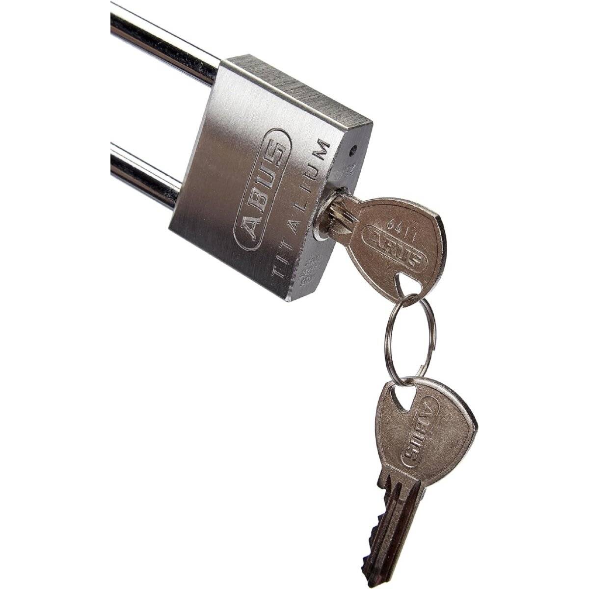 ABUS Vorhängeschloss Titalium 64TI/40HB63 gl.-6411 - mit hohem Bügel - ABUS-Sicherheitslevel 5-1