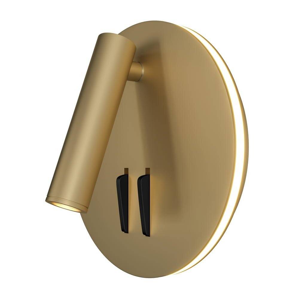 Applique Da Parete Interno Moderno Ios 176 Alluminio Oro Luce Led Integrato 9W-3