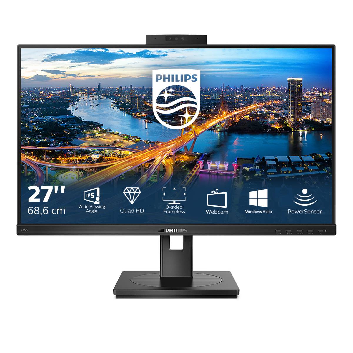 Philips B Line 275B1H/00 Monitor PC 68,6 cm (27") 2560 x 1440 Pixel 2K Ultra HD LED Nero (275B1H/00)-0