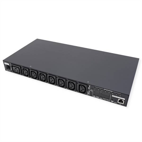 ATEN PE8208G PDU a 8 porte, 1U, 7xC13 + 1xC19, 16A, misura a porta singola