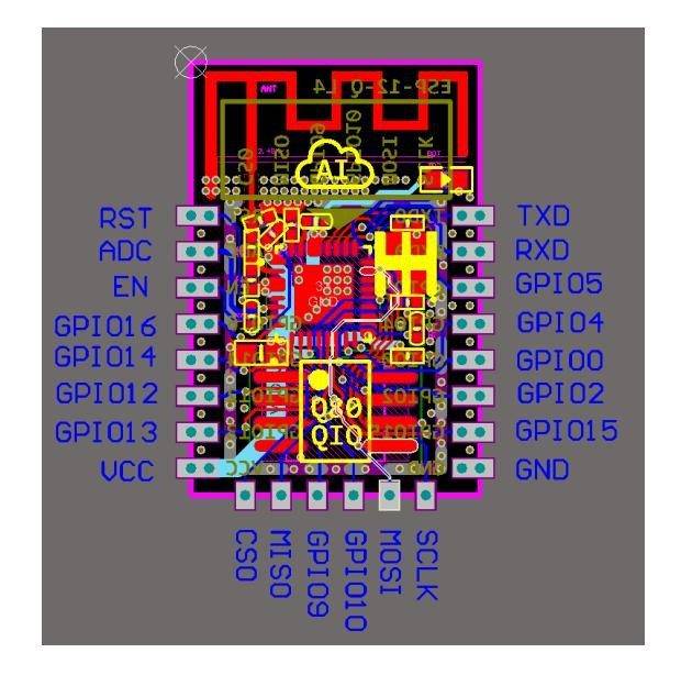 ESP-12F - Modulo Wi-Fi transceiver - GPIO-3