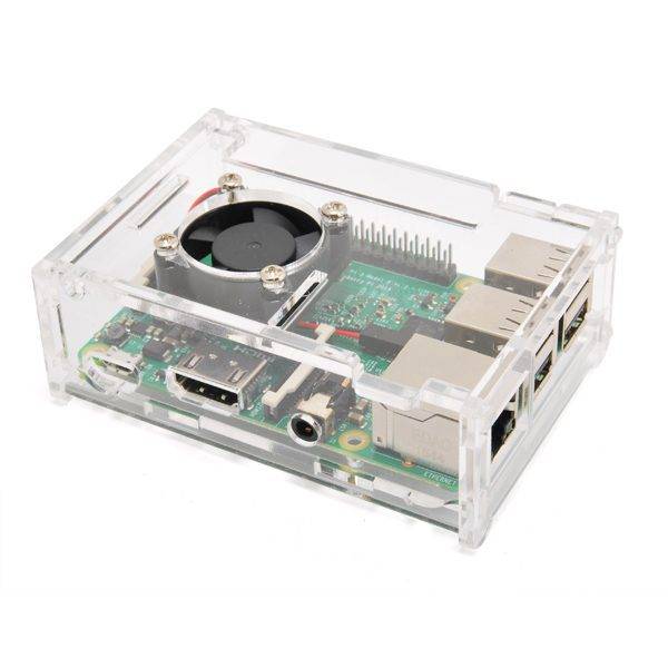 Contenitore trasparente con ventola per Raspberry Pi 3-3