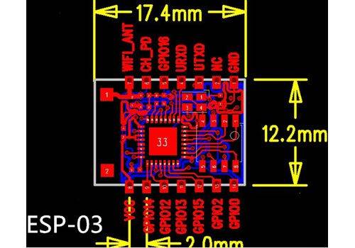 ESP03 Modulo Wi-Fi transceiver - GPIO-1