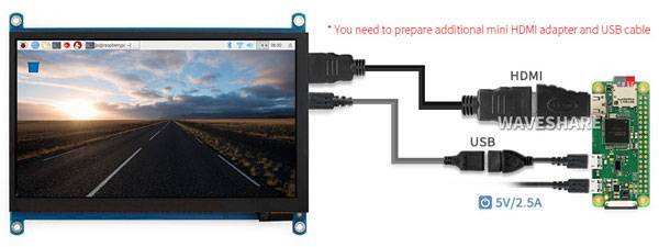 Display QLED Touch Screen 7" - 1024x600 pixel-1