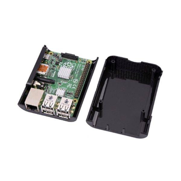 Contenitore nero con ventola per Raspberry Pi 3-1