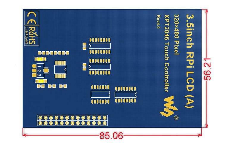 Display touch 3,5" per Raspberry-2
