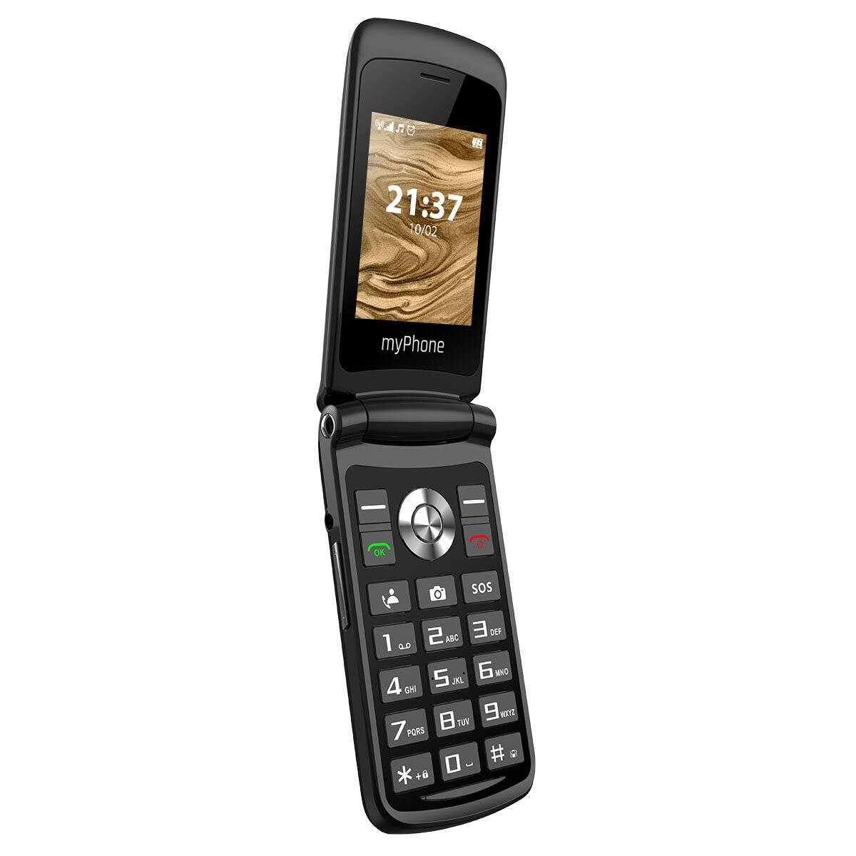 Cellulare myPhone Waltz 2G, display 2.4, 800mAh. 0,3 Mpx, pulsante SOS nero-2