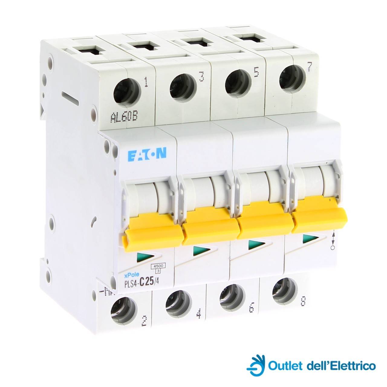PLS4-C25/4 INT. MT 4,5KA 4P C 25A-0