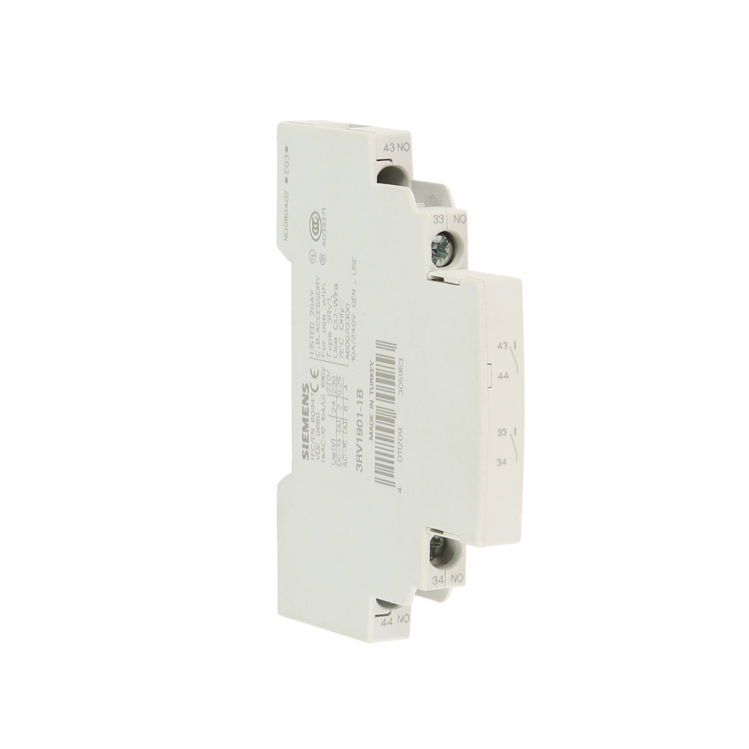 Siemens 3RV1901-1B Interruttore ausiliario 1 pz. (L x A x P) 9.5 x 90 x 70 mm