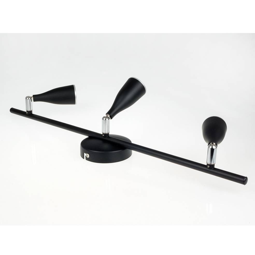 Lampada da muro Led 13.5W (3x4.5W) Wall Light colore nero V-TAC VT-813 3000K-2
