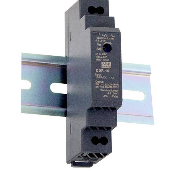DDR-15G-12 - Mean Well - Convertitore DC-DC Box Metallo 120W - ingresso 9-36VDC - Uscita 12VDC