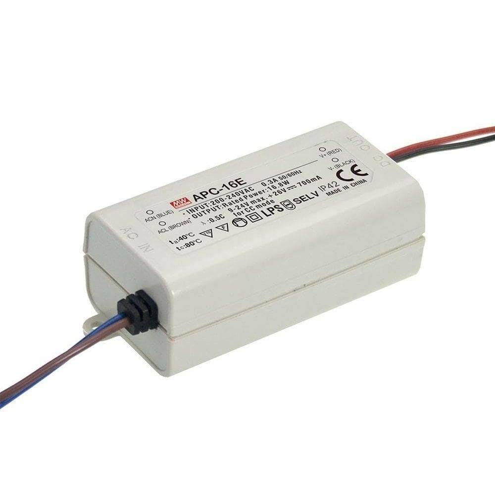 APC-16E-700 - Mean Well - Alimentatore LED a Corrente Costante CC - IP42 - 16W 700mA-0
