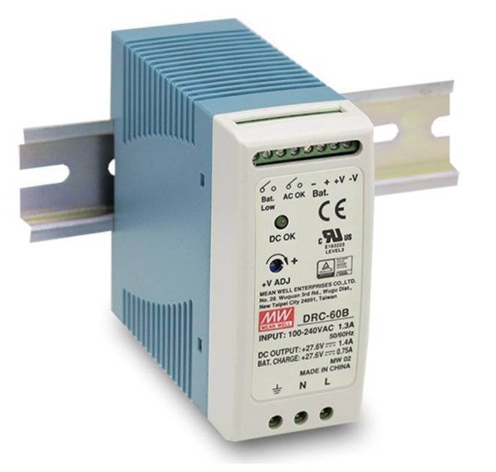 DRC-60A - DC UPS System Semplice Mean Well 60W - Uscita 13,8VDC-0