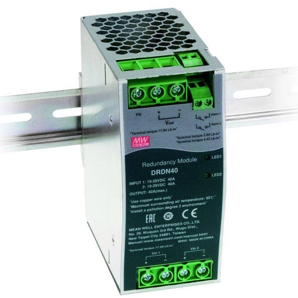 DRDN40-48 - Mean Well Modulo di ridondanza Din Rail 40A 48VDC-0