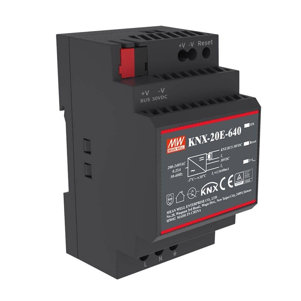 KNX-20E-640 MeanWell alimentatore AC/DC Din Rail 20W, 30V, 640mA-0