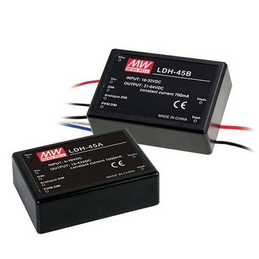 LDH-45B-700W - Mean Well - Convertitore dc-dc CC - 45W 700mA - Ingresso 24V, DC-0