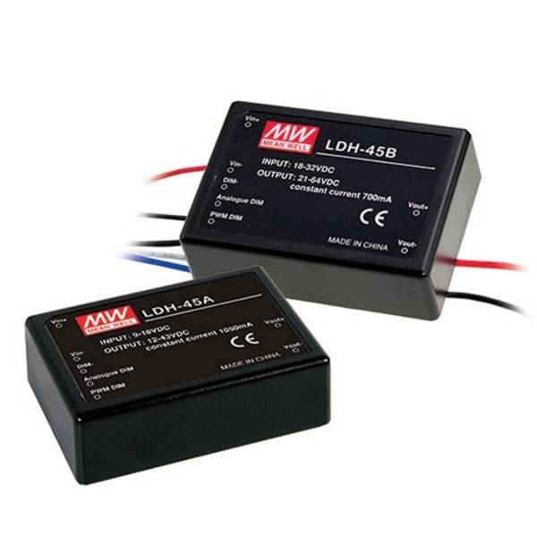 LDH-45B-700W - Mean Well - Convertitore dc-dc CC - 45W 700mA - Ingresso 24V, DC