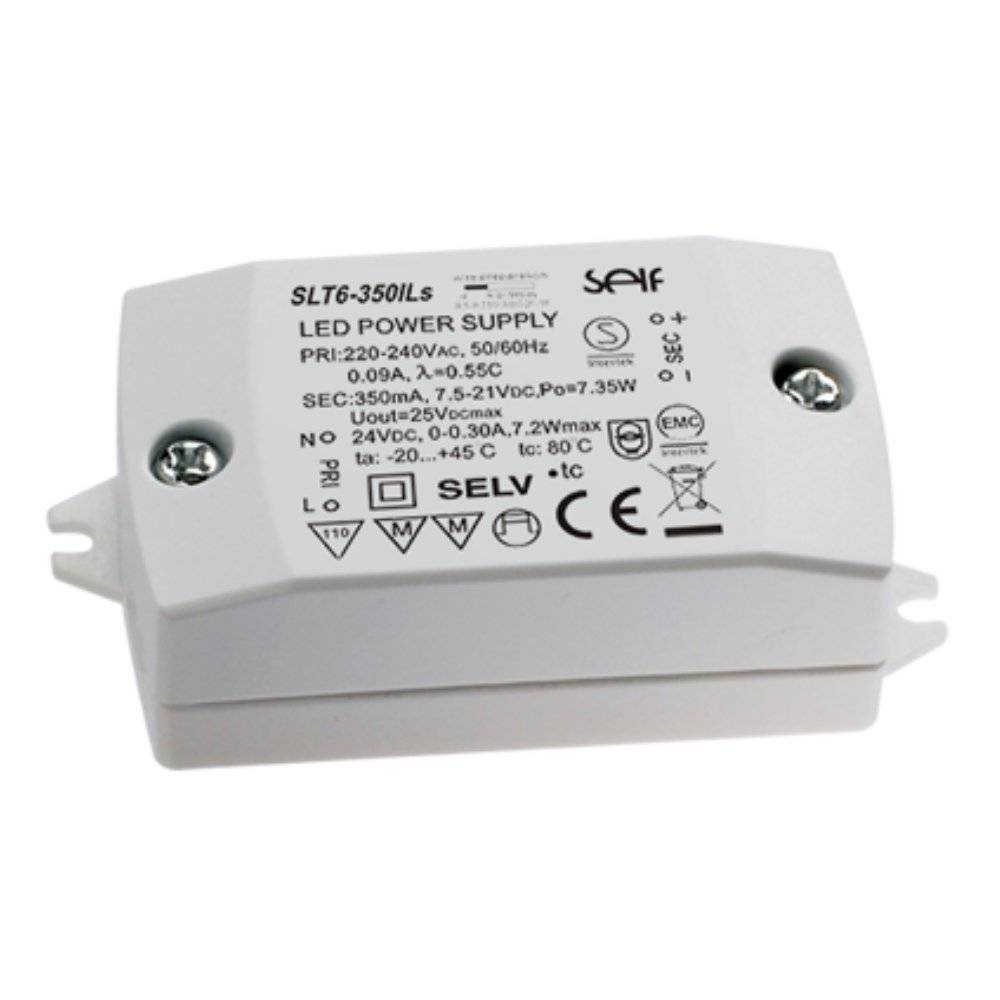 SLT6-350ILs - SELF - Alimentatore LED 6W Corrente Costante CC 350 mA-0