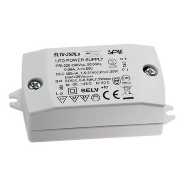 SLT6-350ILs - SELF - Alimentatore LED 6W Corrente Costante CC 350 mA