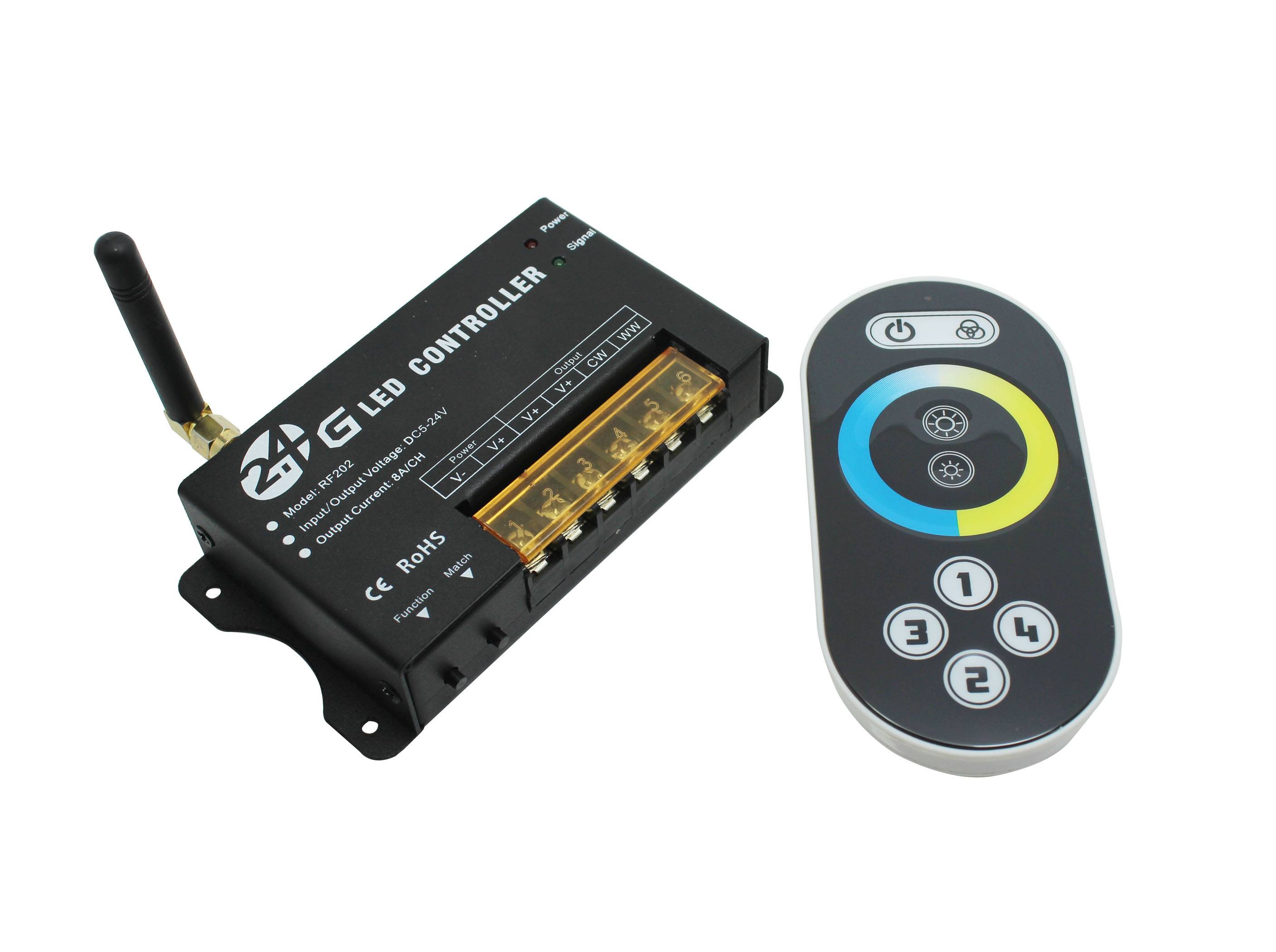 CCT-RF202-2CH Controller Temperatura Colore - Telecomando RF - 2 Canali - 2.4G-0
