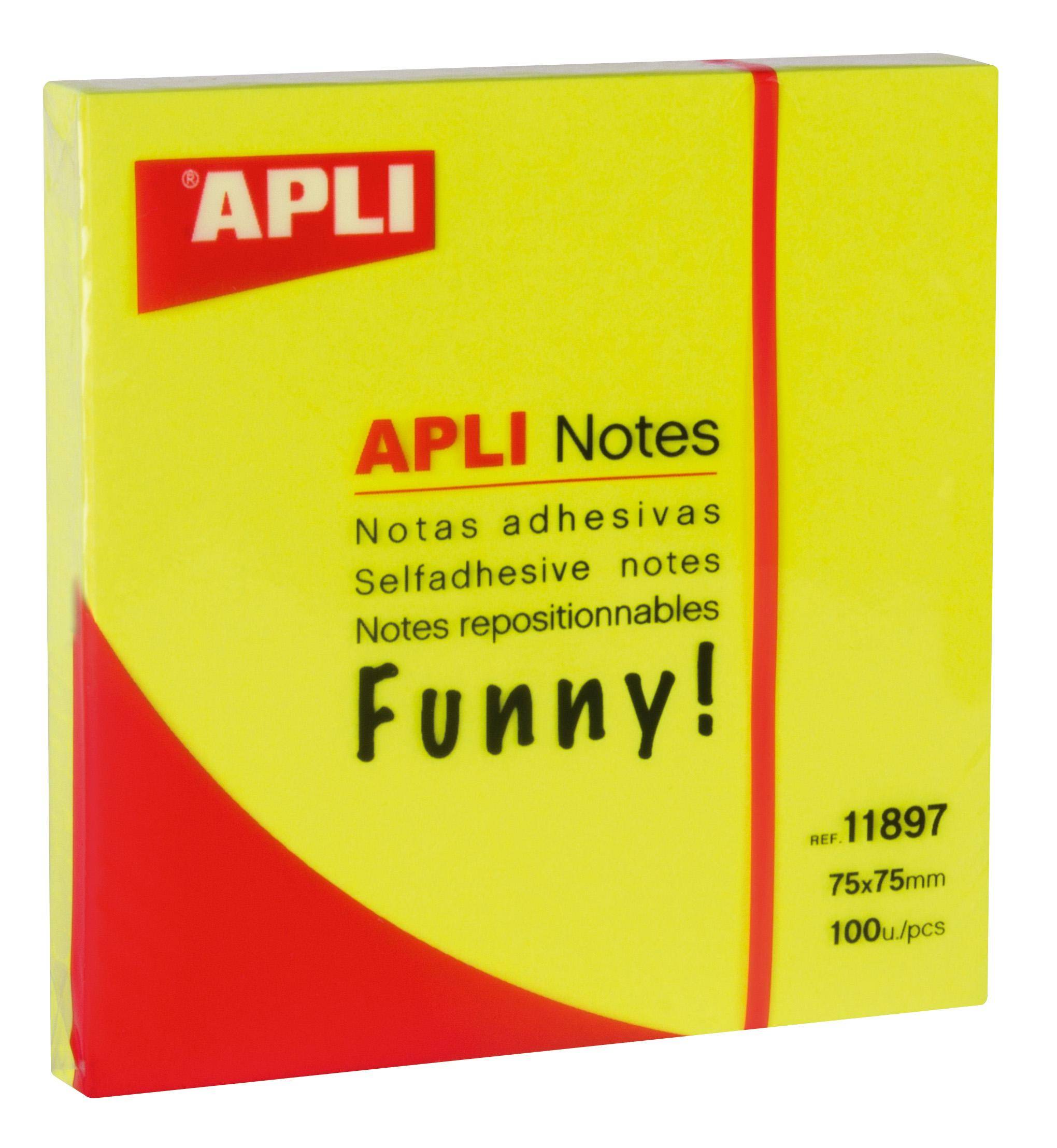 Applied Funny 75x75mm Note adesive - Blocco da 100 fogli - Adesivo di qualità --0